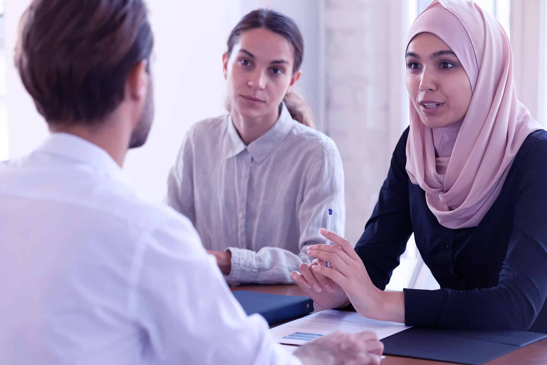 Women interviewing a potential employee