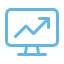 A computer monitor displaying a colorful graph, illustrating data trends and analysis.